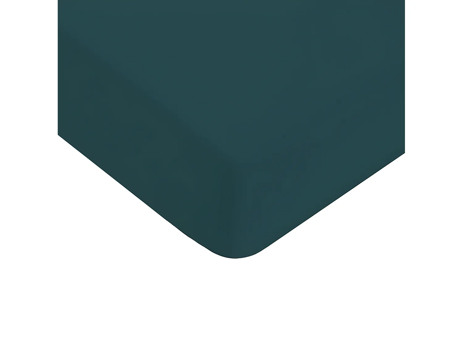 Drap housse uni en coton 57 fils pétrole 140x200cm