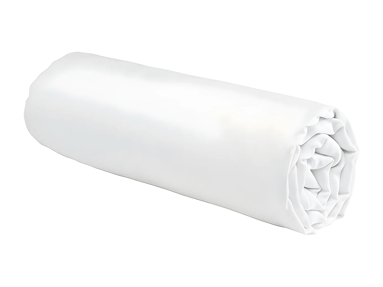 Drap housse uni en coton 57 fils blanc 160x200cm