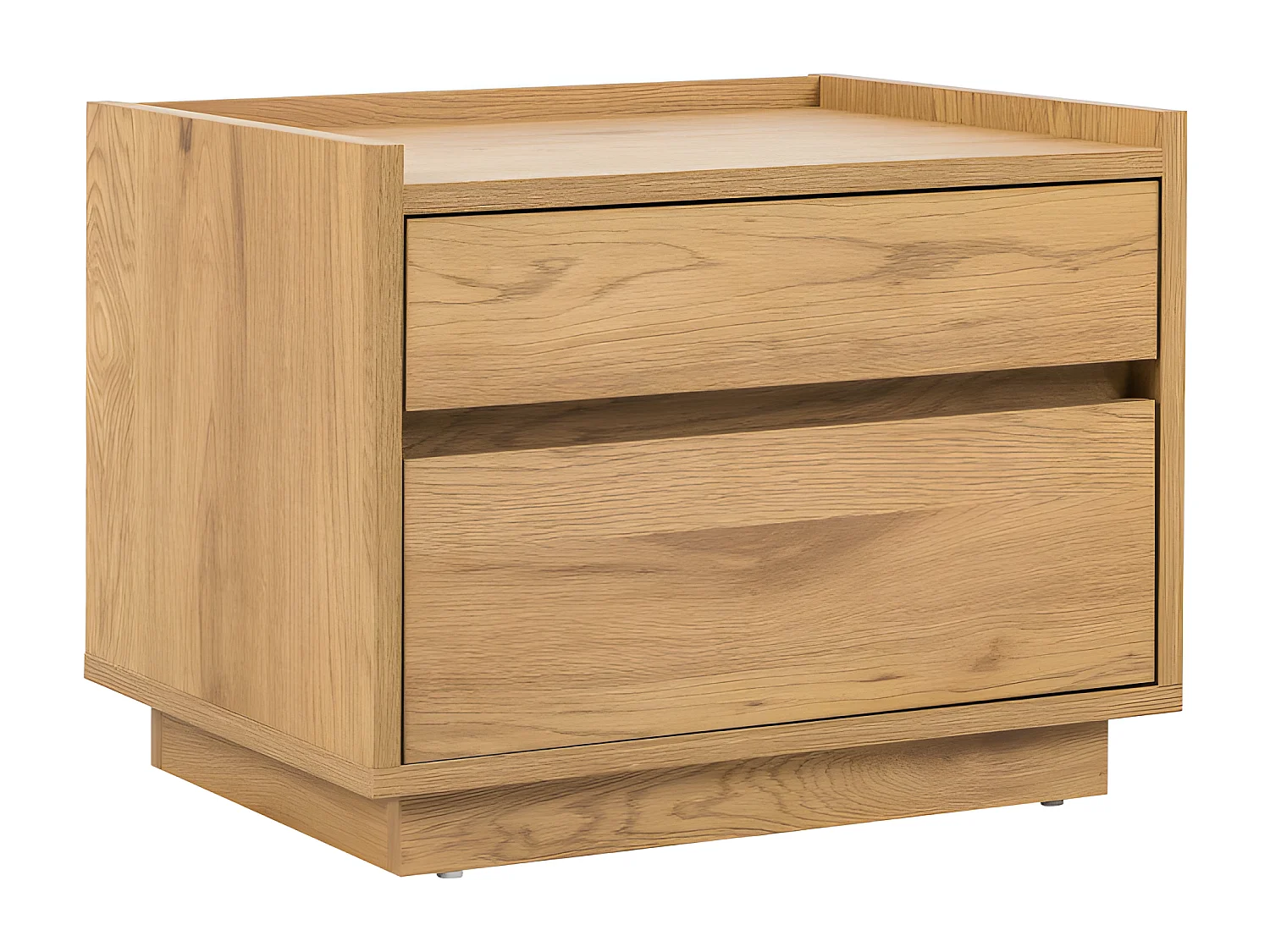 Since - Table de chevet 2 tiroirs en bois - Bois clair
