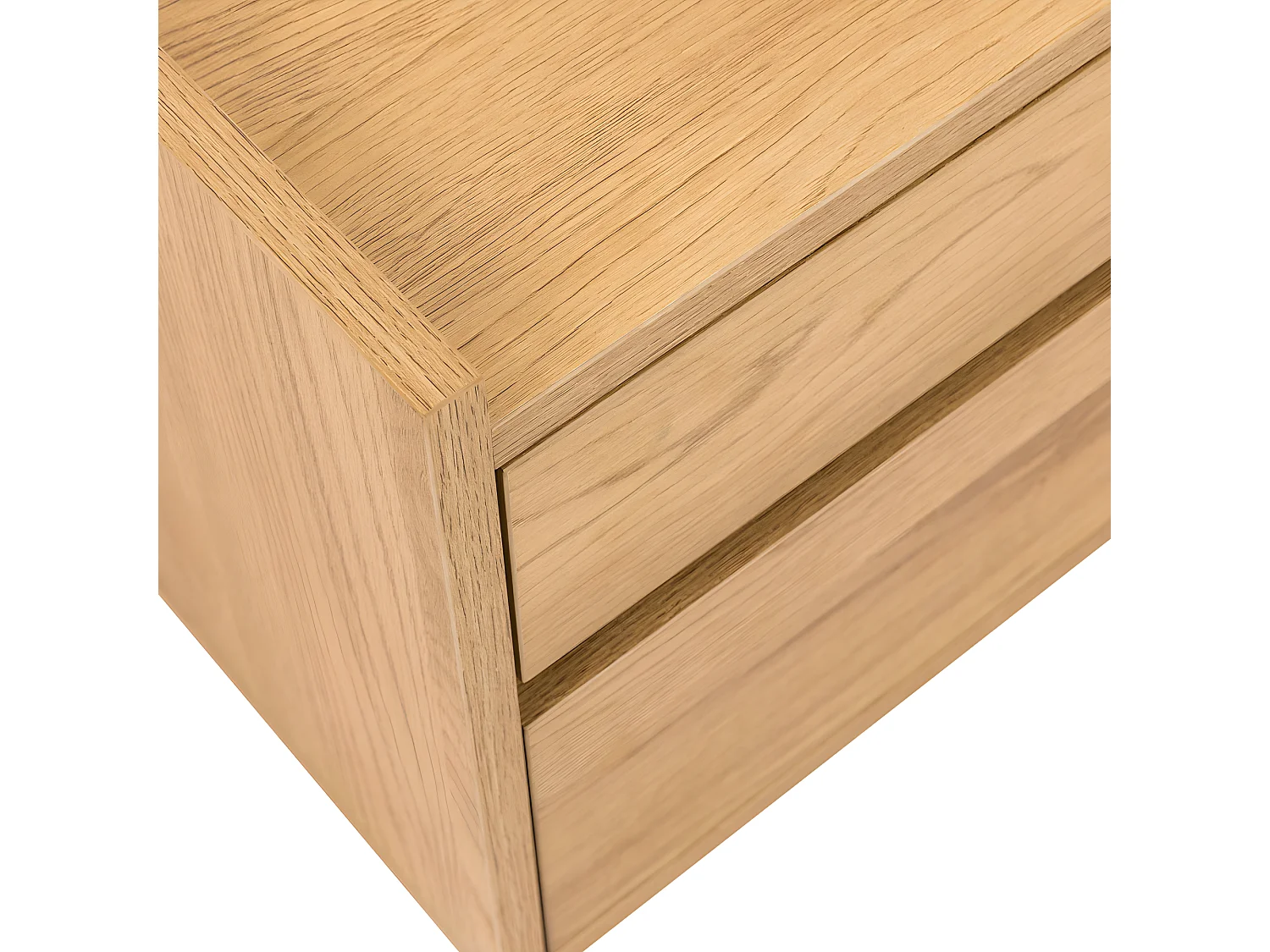 Since - Table de chevet 2 tiroirs en bois - Bois clair