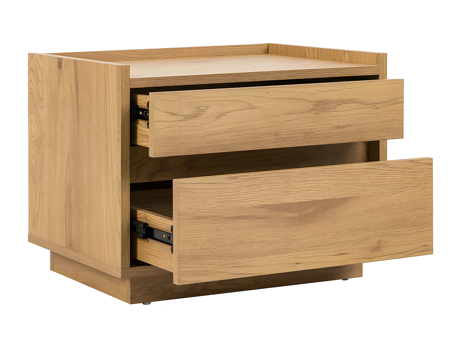 Since - Table de chevet 2 tiroirs en bois - Bois clair