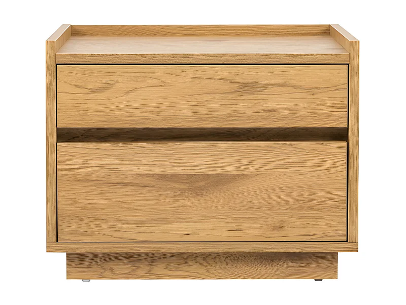 Since - Table de chevet 2 tiroirs en bois - Bois clair