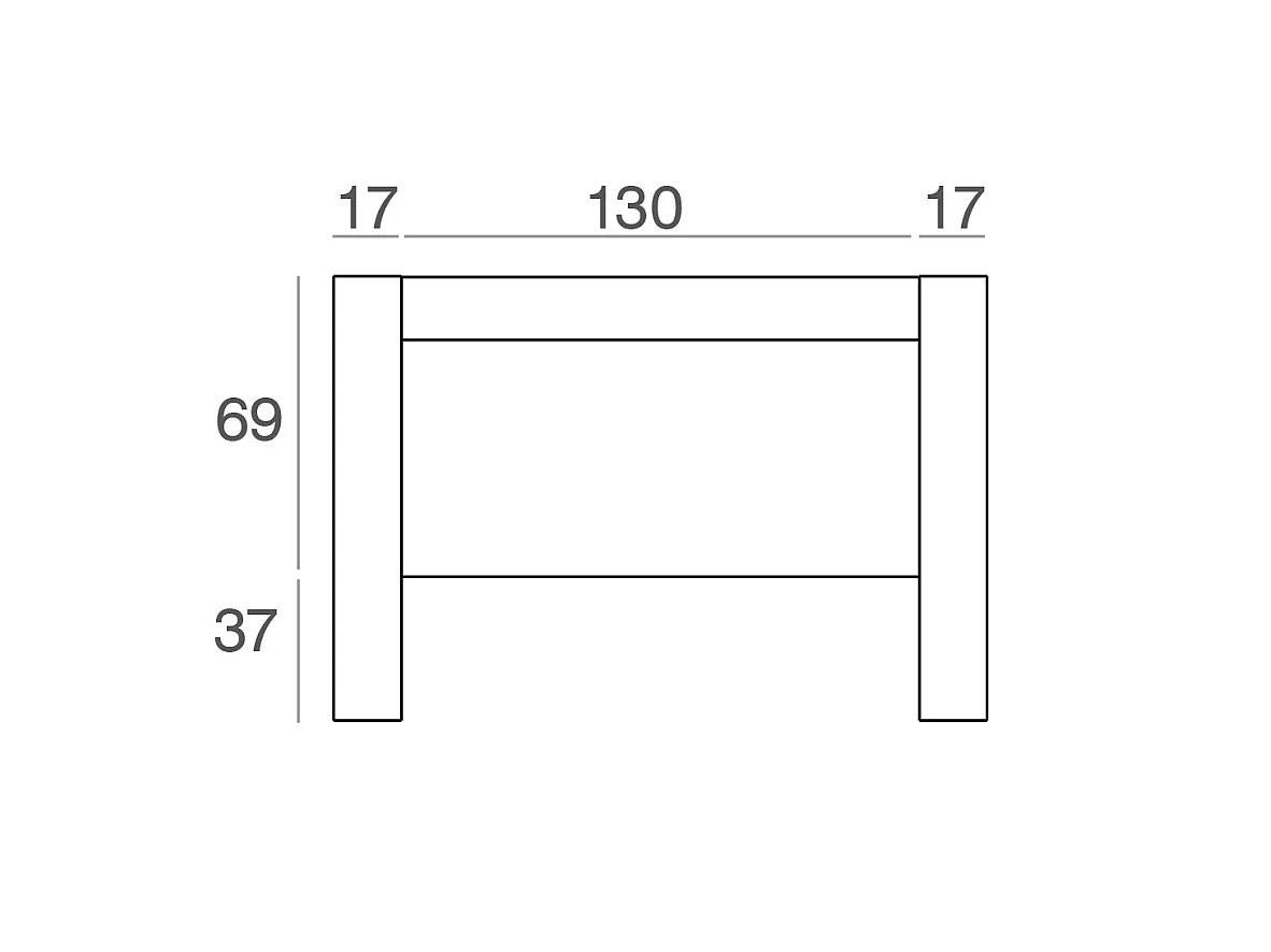 Tête de lit coloris chêne doré - Longueur 164  x Profondeur 2,2 x hauteur 106 cm
