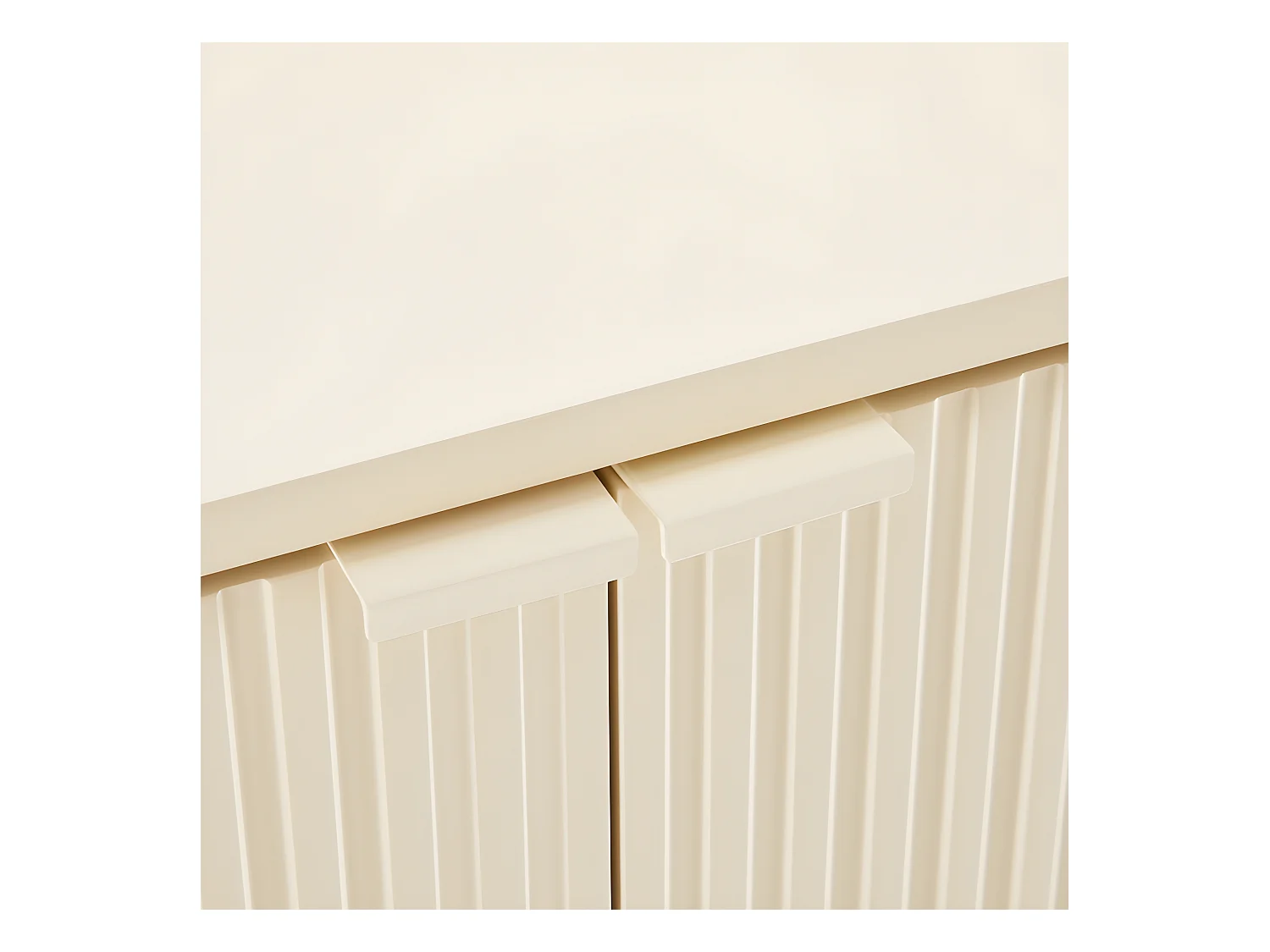 Molly - Buffet 4 portes en bois et métal L180cm - Crème