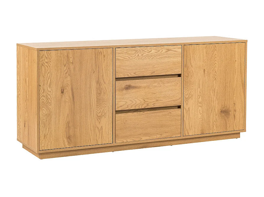 Since - Buffet 2 portes, 3 tiroirs en bois L180cm - Bois clair