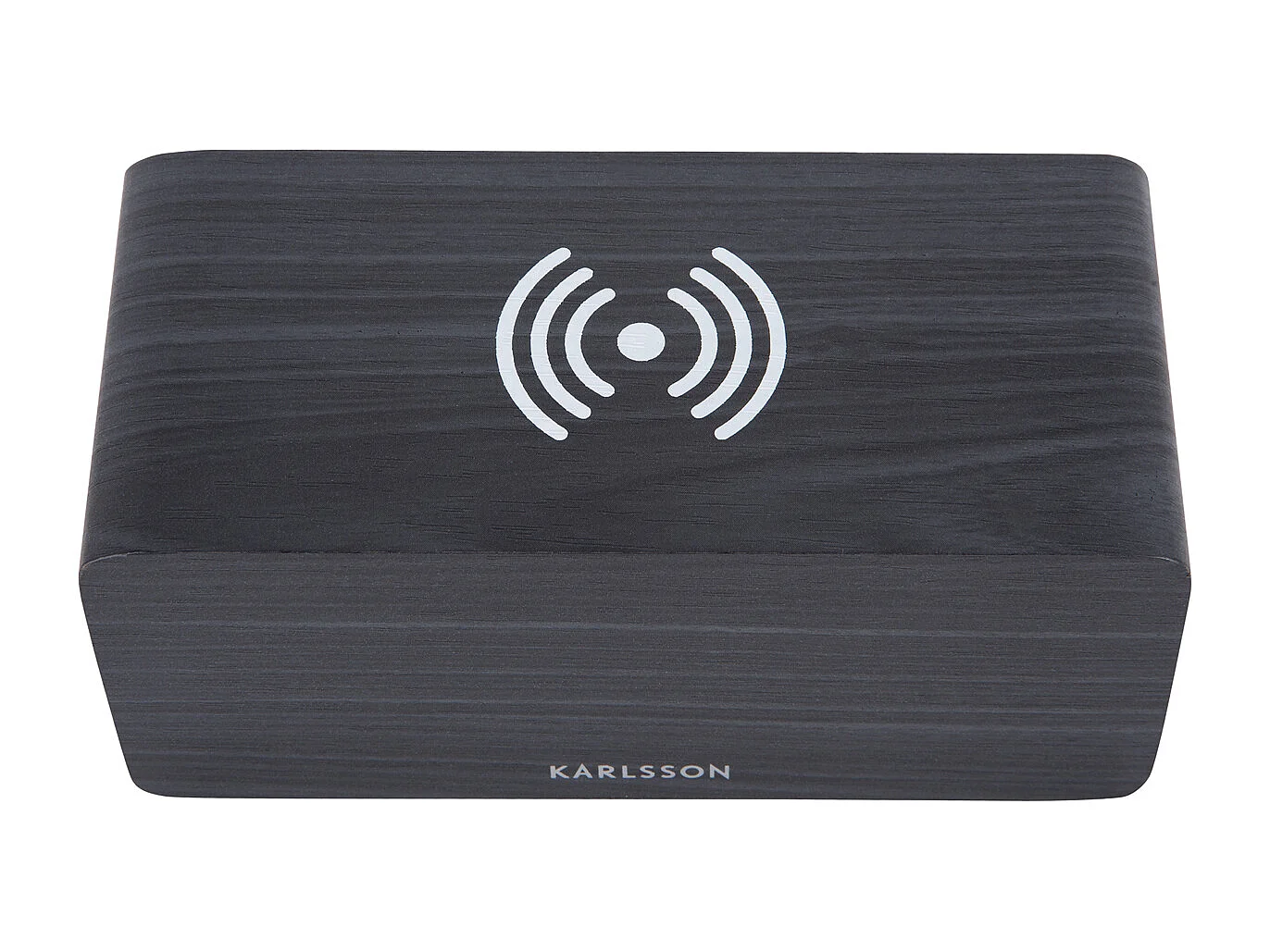 Wekker Block w. Phone Charger LED - Zwart