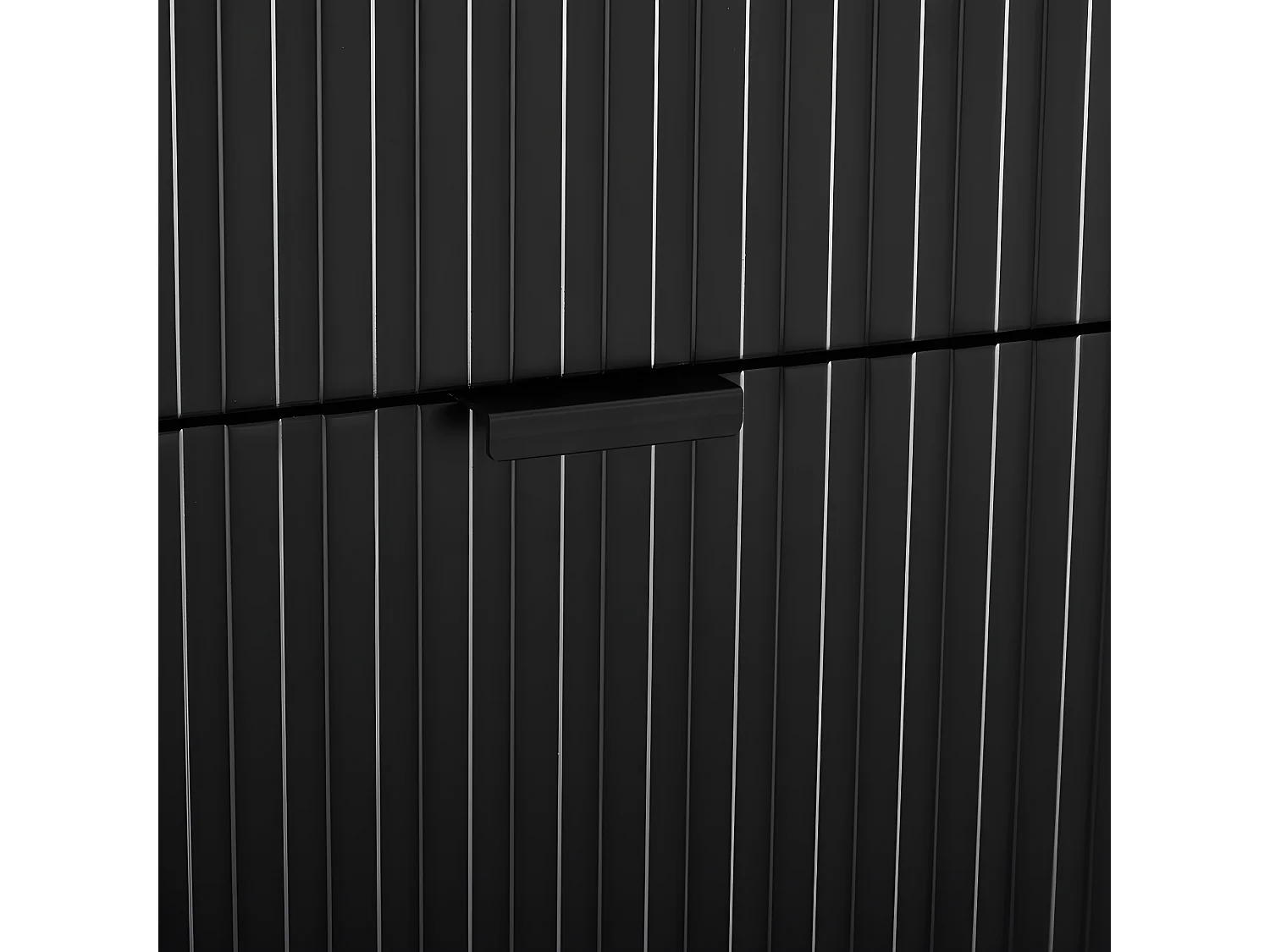 Molly - Commode 4 tiroirs en bois et métal L79cm - Noir