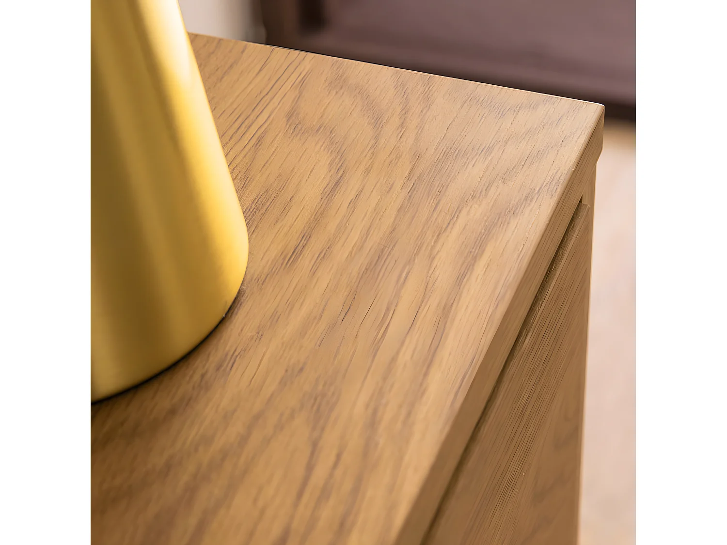 Since - Meuble tv 2 tiroirs, 2 niches en bois L180cm - Bois clair