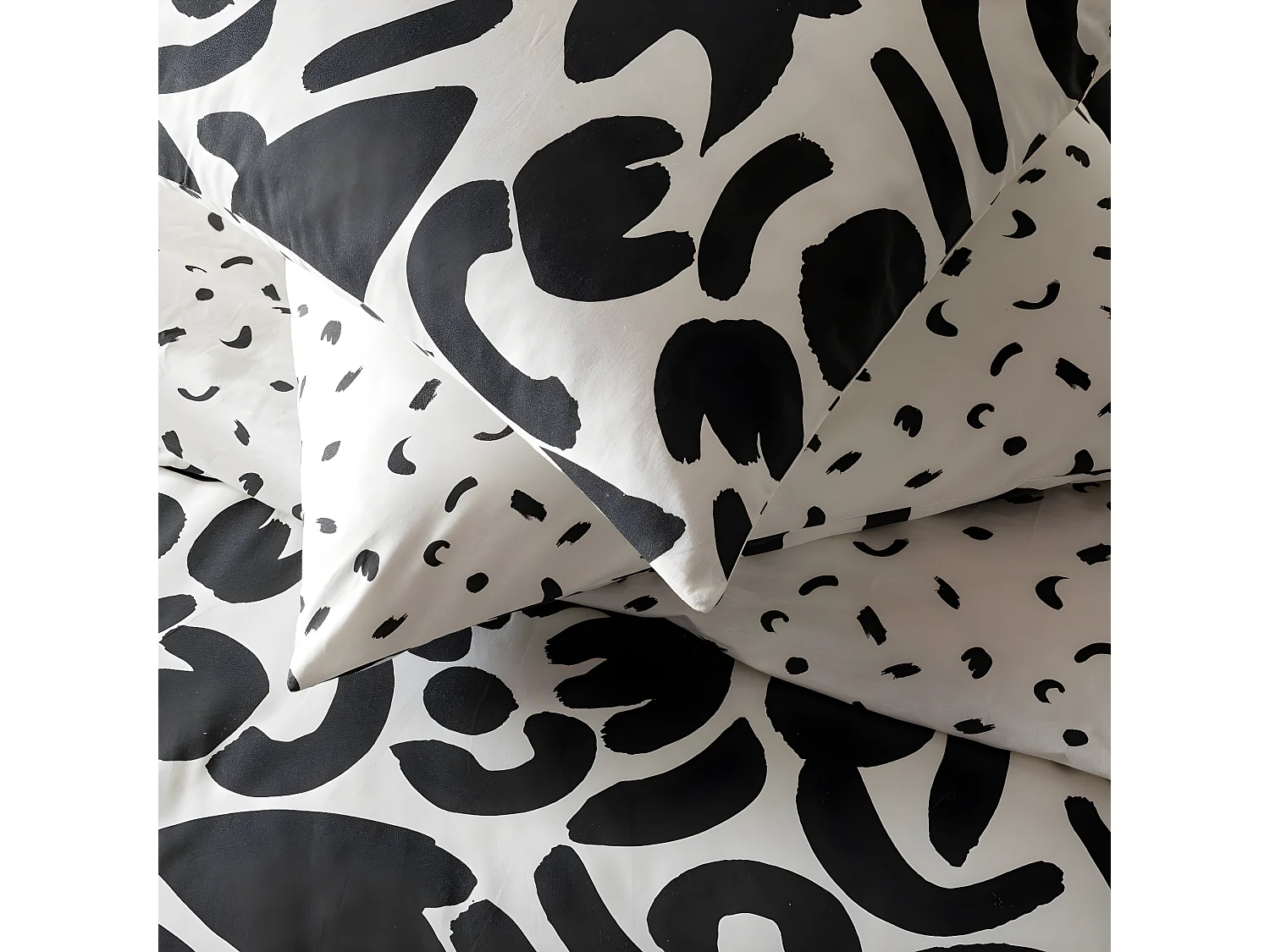 Parure de lit 2 personnes géométrique bicolore 260x240cm