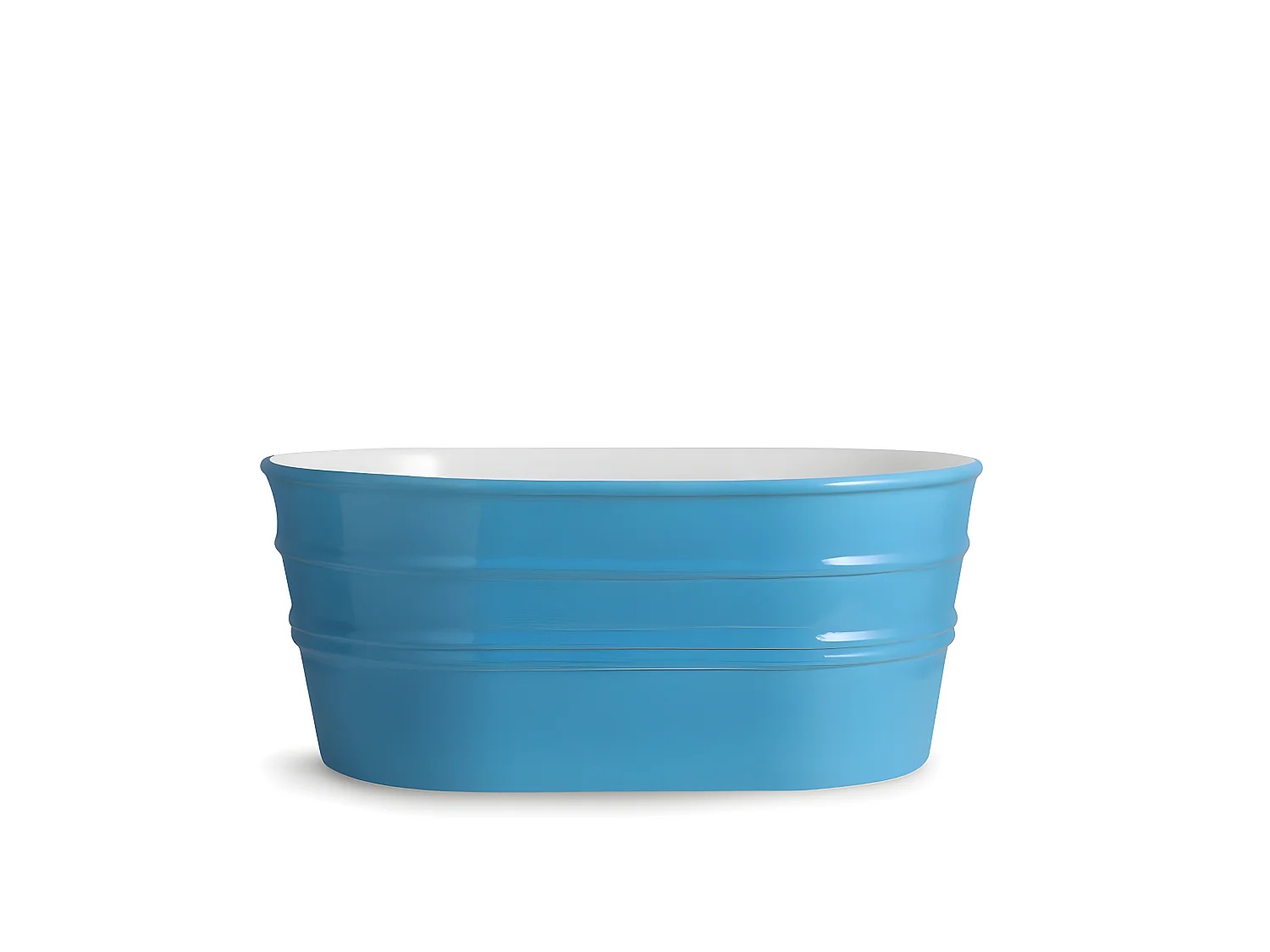Aufsatzwaschtisch cm 60x40xH25 Tinozza glänzendes cyan