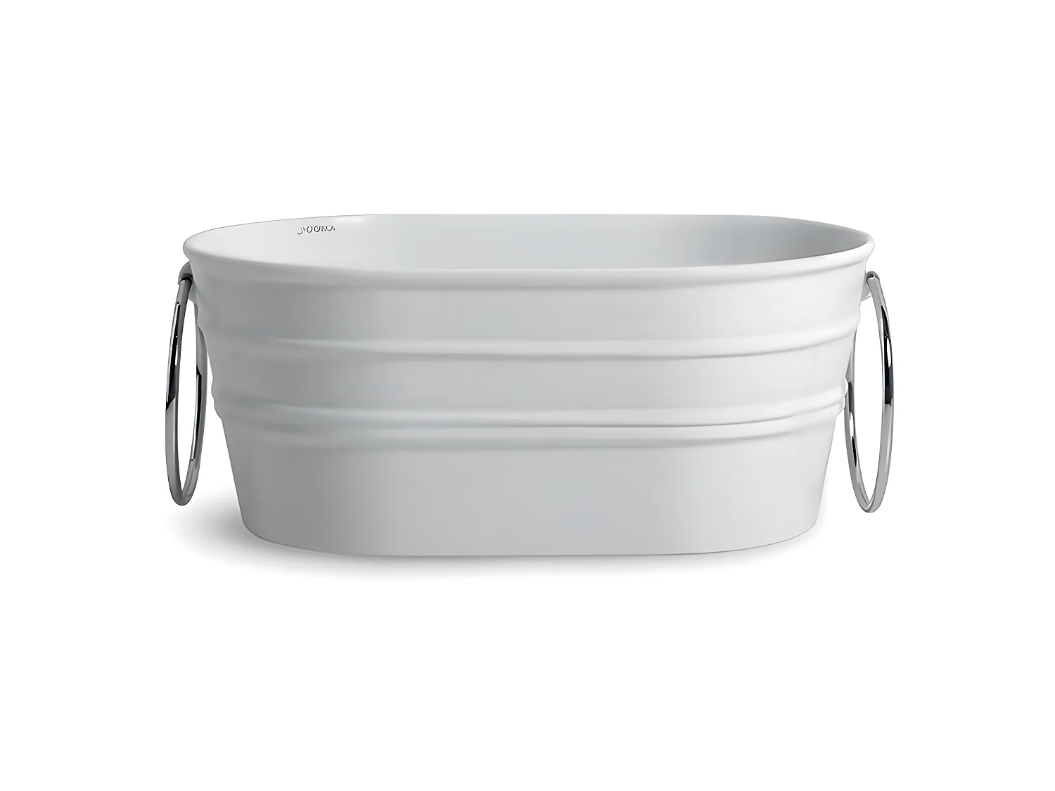 Aufsatzwaschtisch cm 60x40xH25 Tinozza glänzend weiß mit handtuchhalter