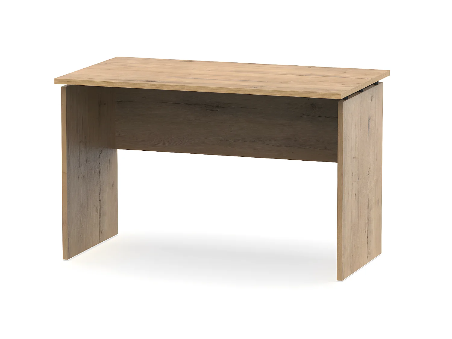 Table de bureau, meuble du bureau coloris chêne doré  - L. 120 x L. 68 x H. 76 cm