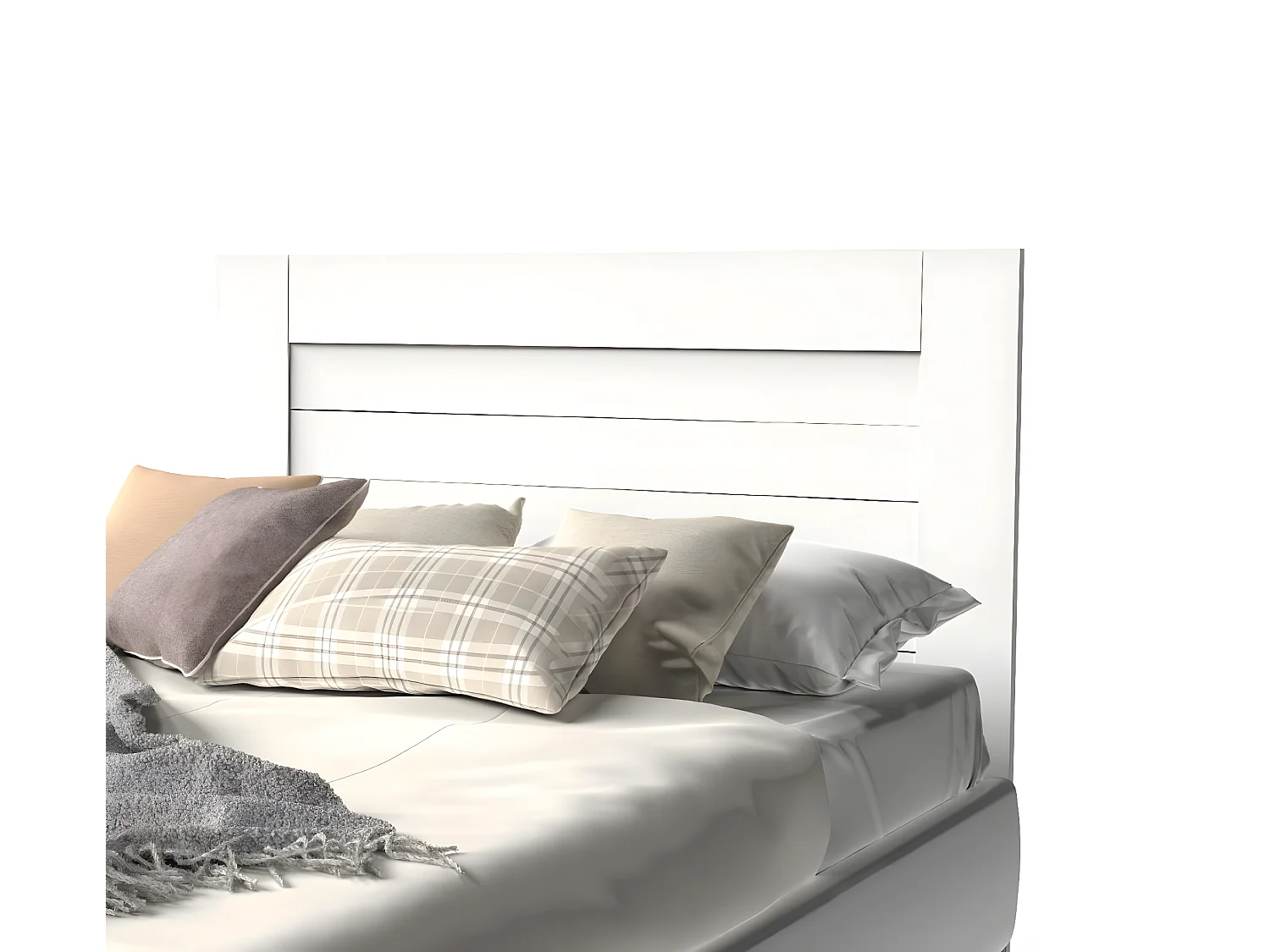 Tête de lit coloris blanc - Longueur 164 x Profondeur 2,2 x hauteur 120  cm