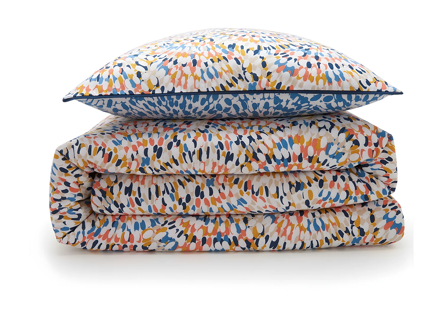 Parure de lit 2 personnes colorée réversible 260x240cm