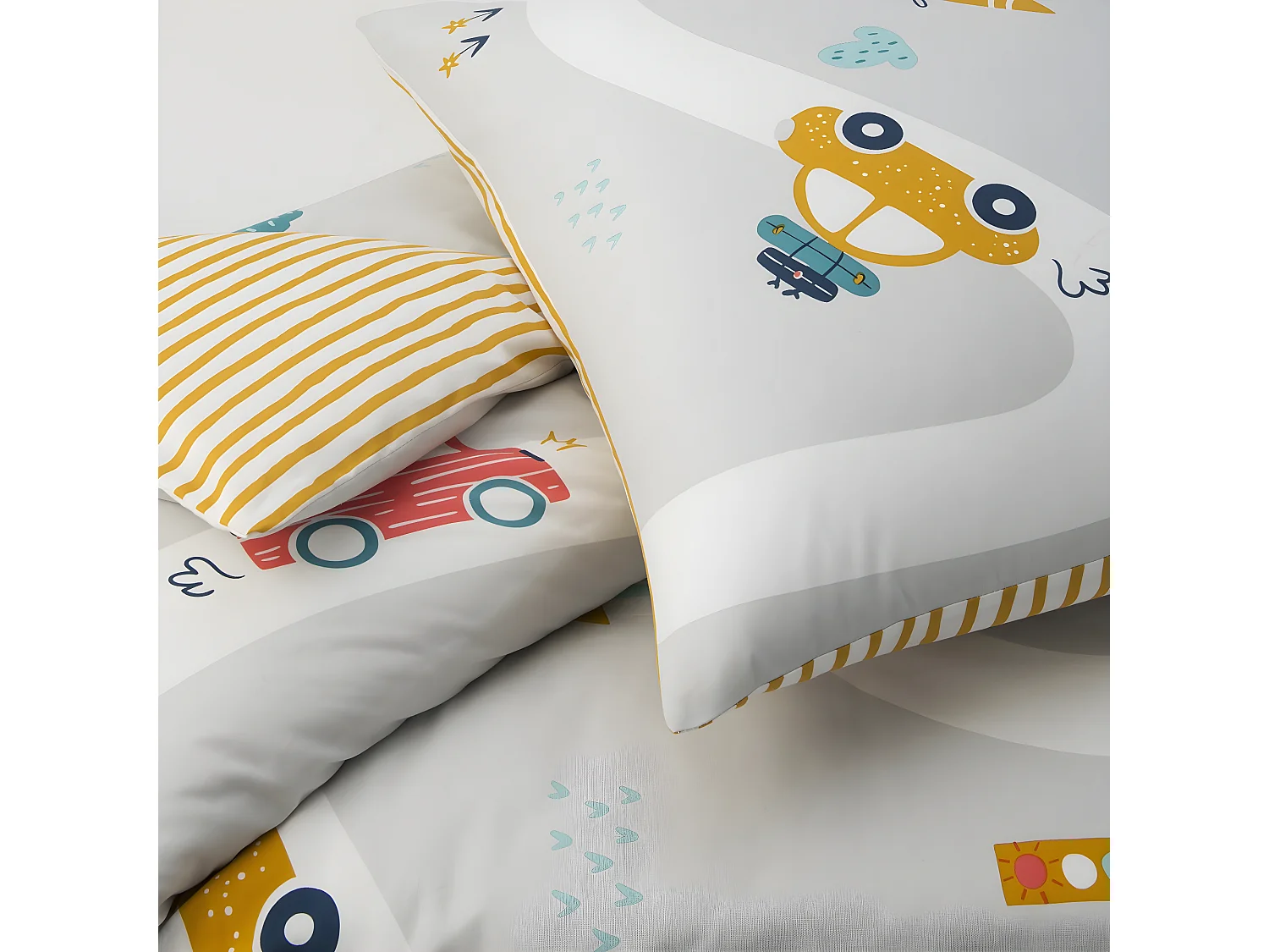 Parure de lit enfant circuit voiture 140x200cm