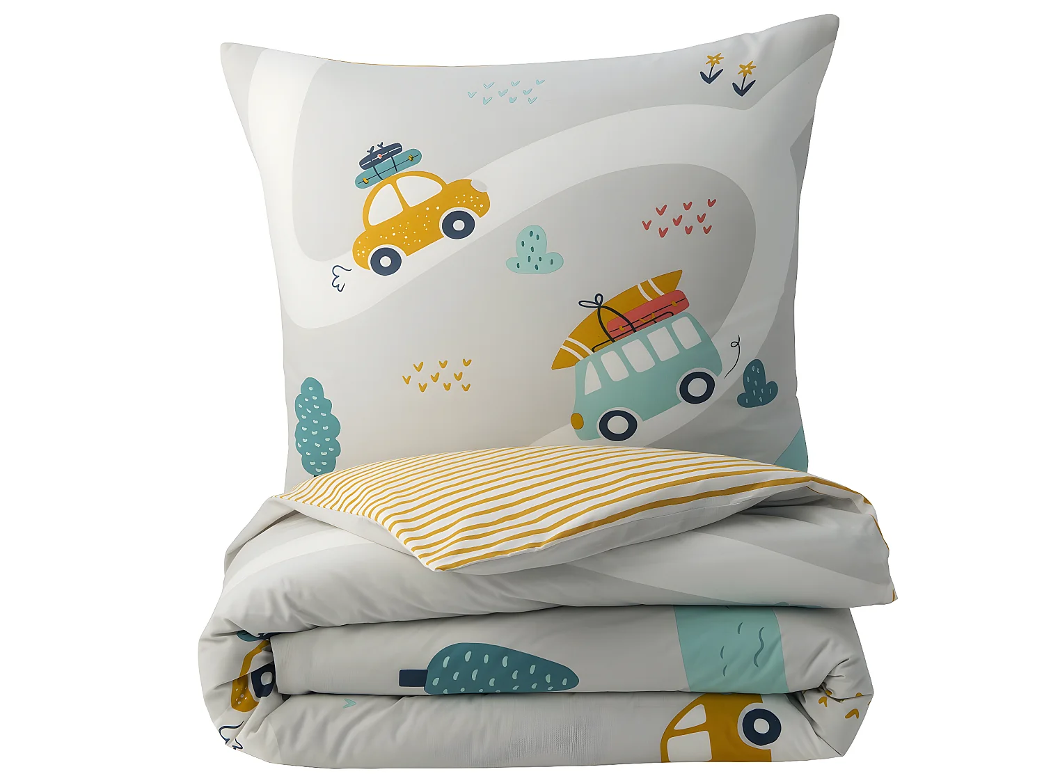 Parure de lit enfant circuit voiture 140x200cm