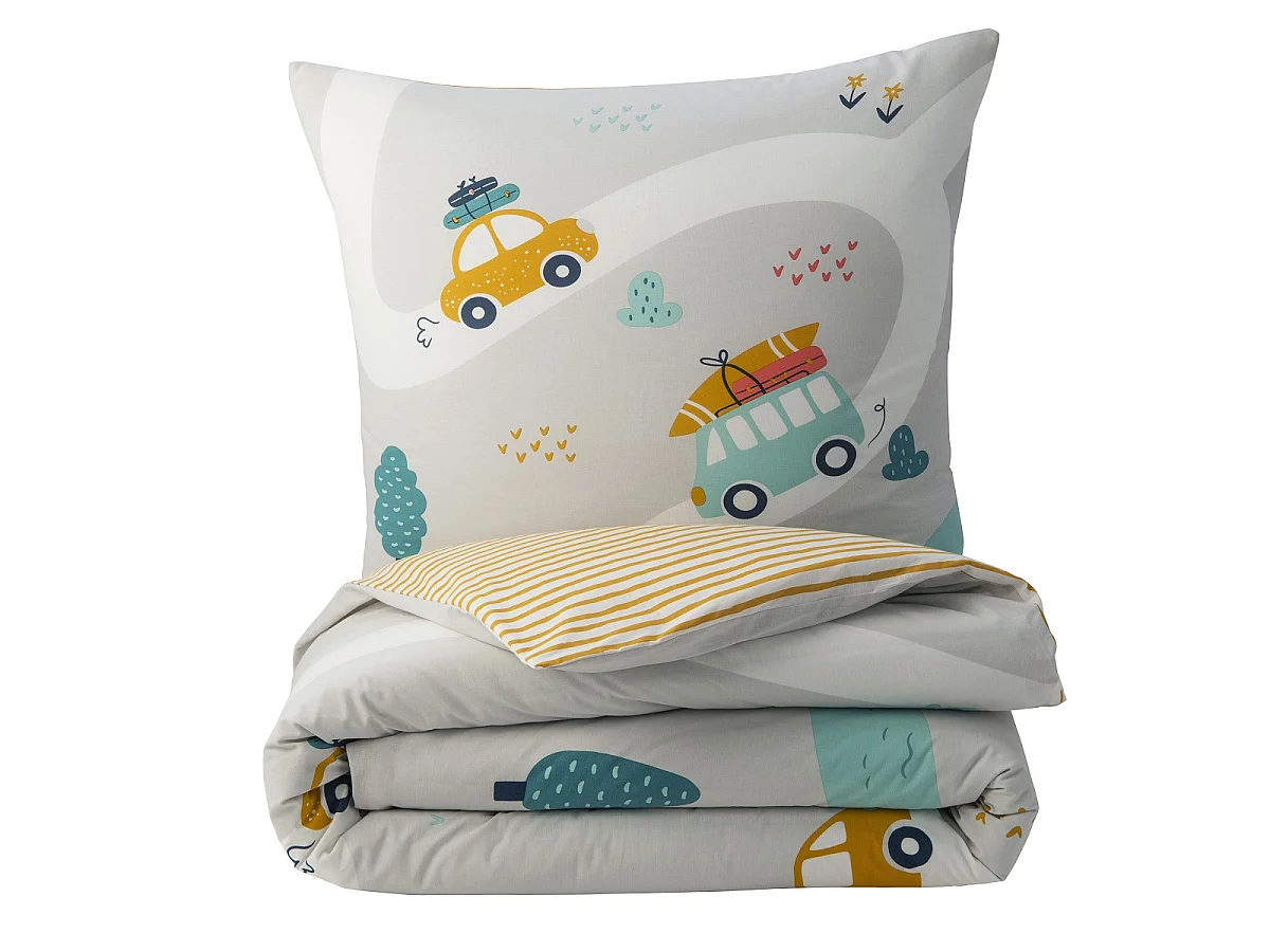 Parure de lit enfant circuit voiture 140x200cm