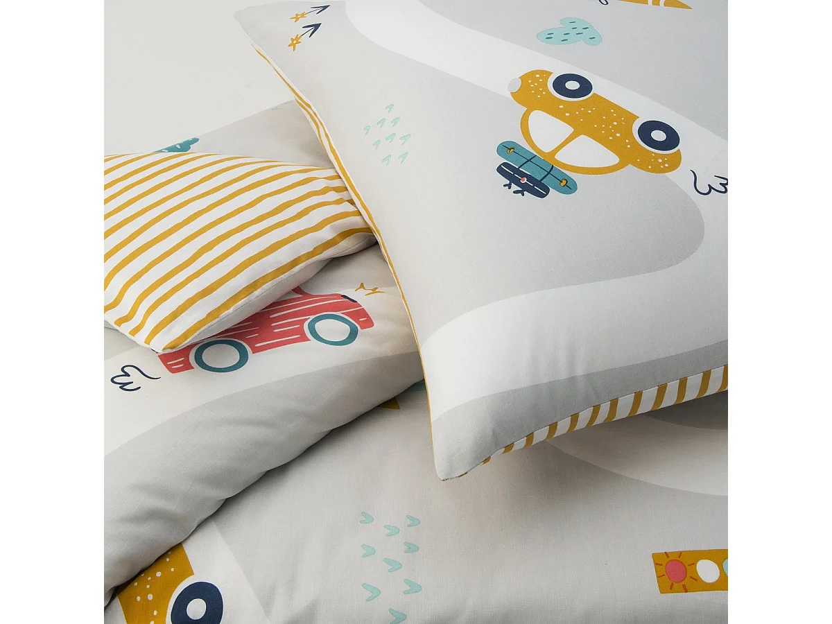 Parure de lit enfant circuit voiture 140x200cm