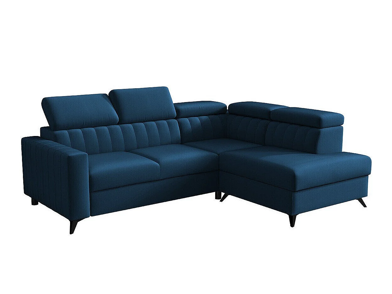 Sofá rinconero Columbus 202, Azul, Función de descanso, Almacenaje
