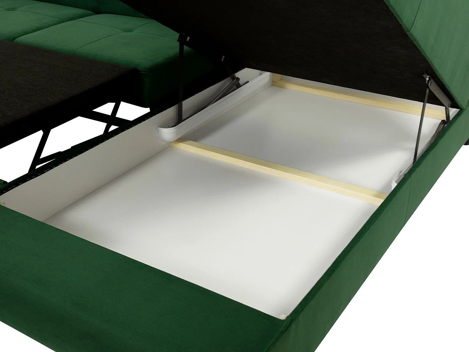 Ecksofa mit Schlaffunktion und Bettkasten - 274x203x70-90 cm - Manila 35 - Seite: Links - Torezio