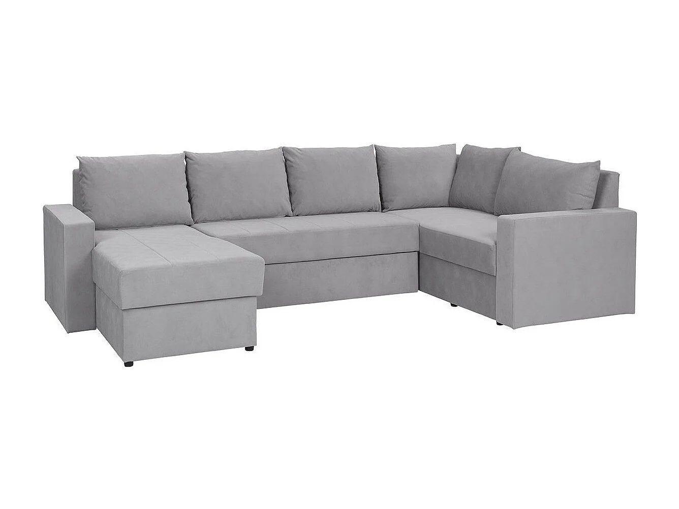 Divano angolare Providence 144, Grigio, Con, 300x188x89cm