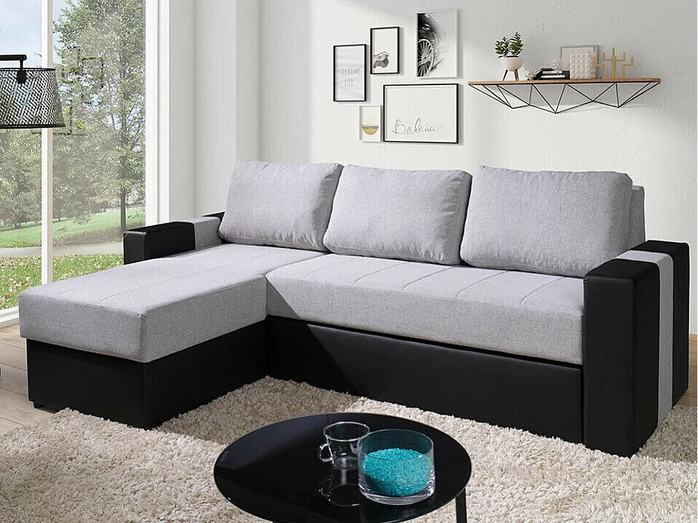 Sofá de canto Providence 175, Cinzento, Funcionalidade de dormir