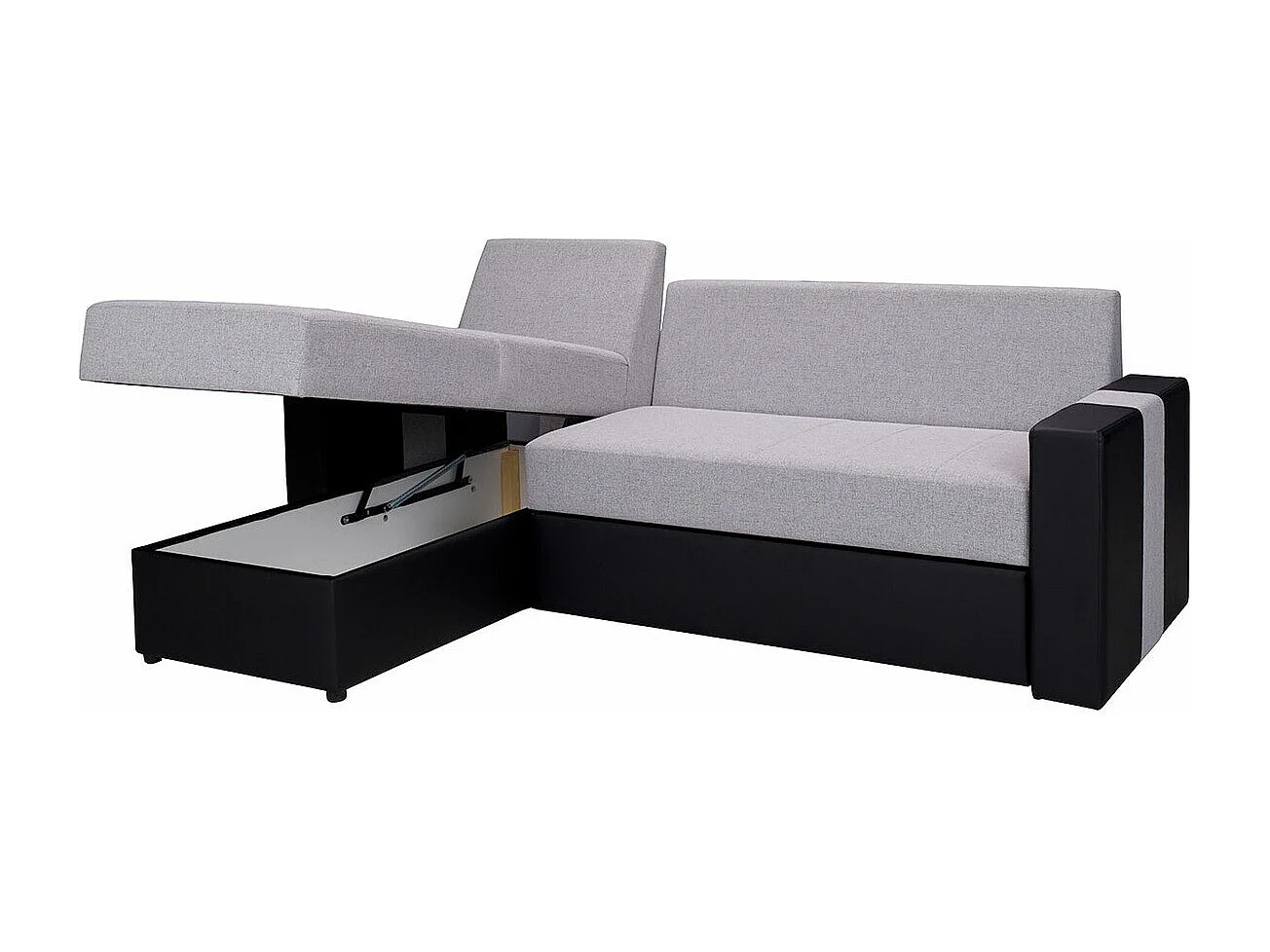 Sofá de canto Providence 175, Cinzento, Funcionalidade de dormir