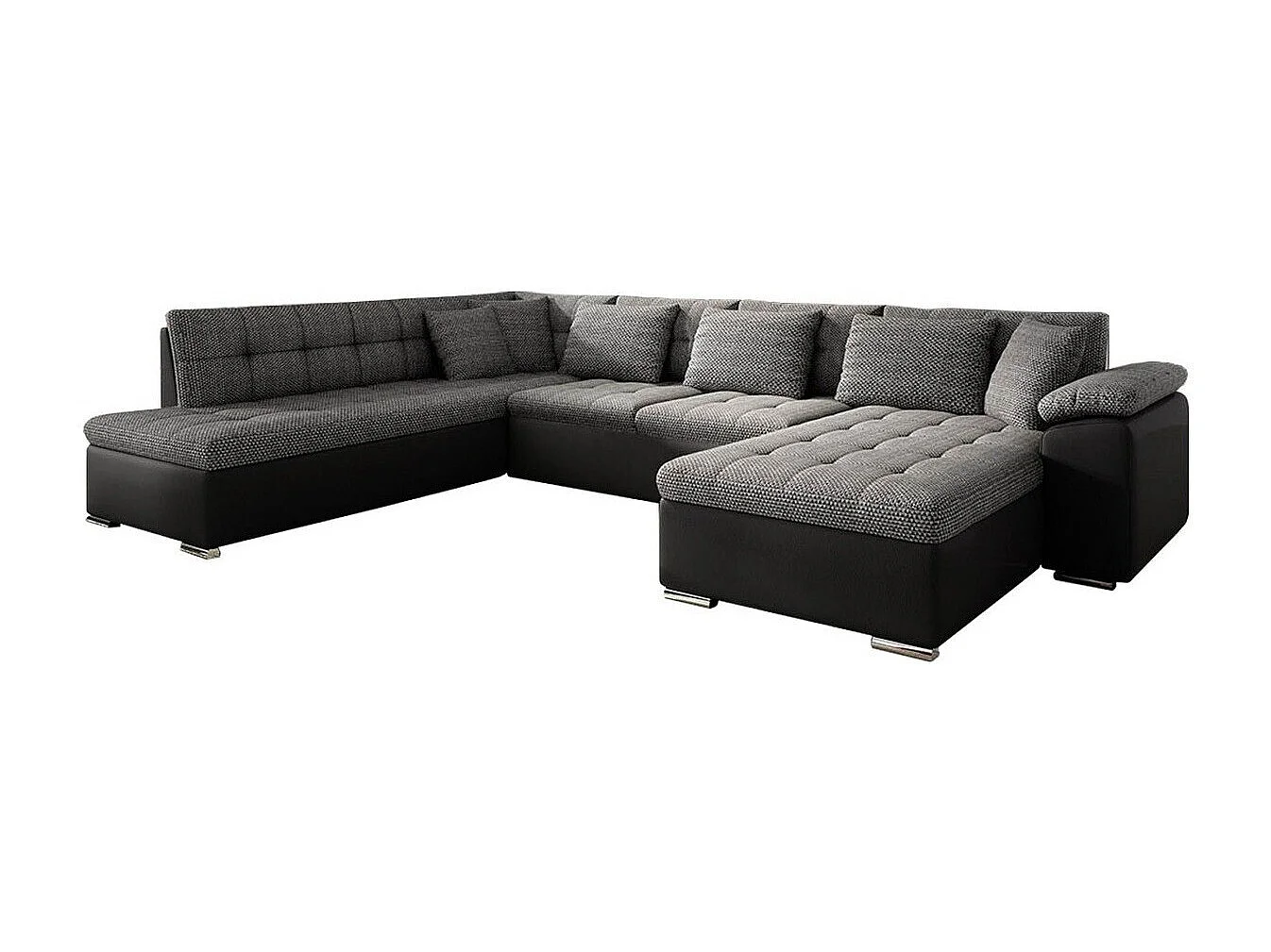 Canapé d'angle Comfivo Gemma, Gris foncé, Disponible, 348x205x76cm