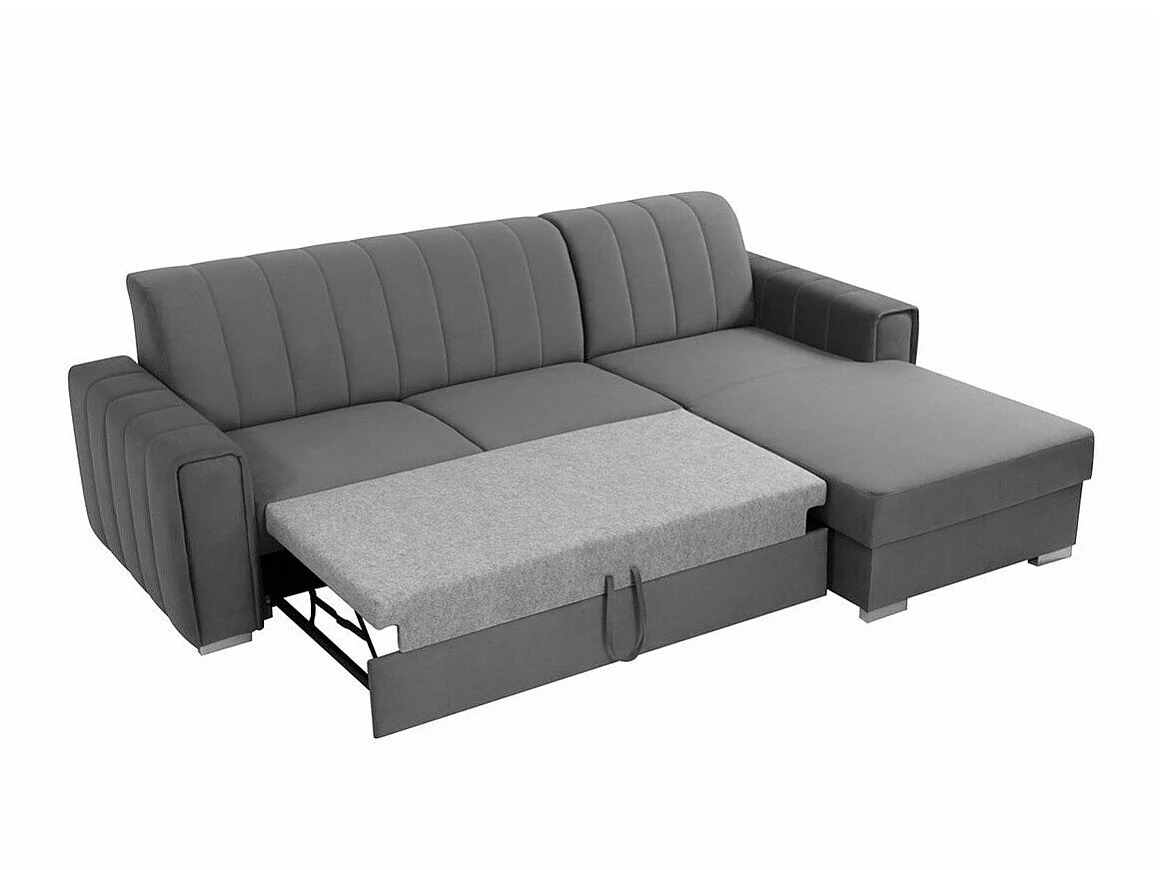 Canapé d'angle Columbus 166, Bleu, Disponible, 260x183x86cm