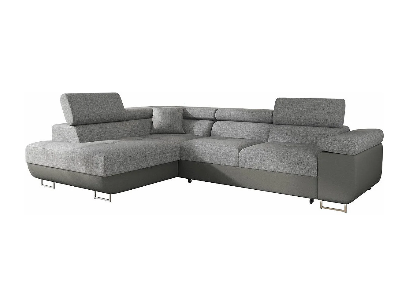 Canapé d'angle Comfivo Vinetum, Gris, Disponible, 274x203x70cm