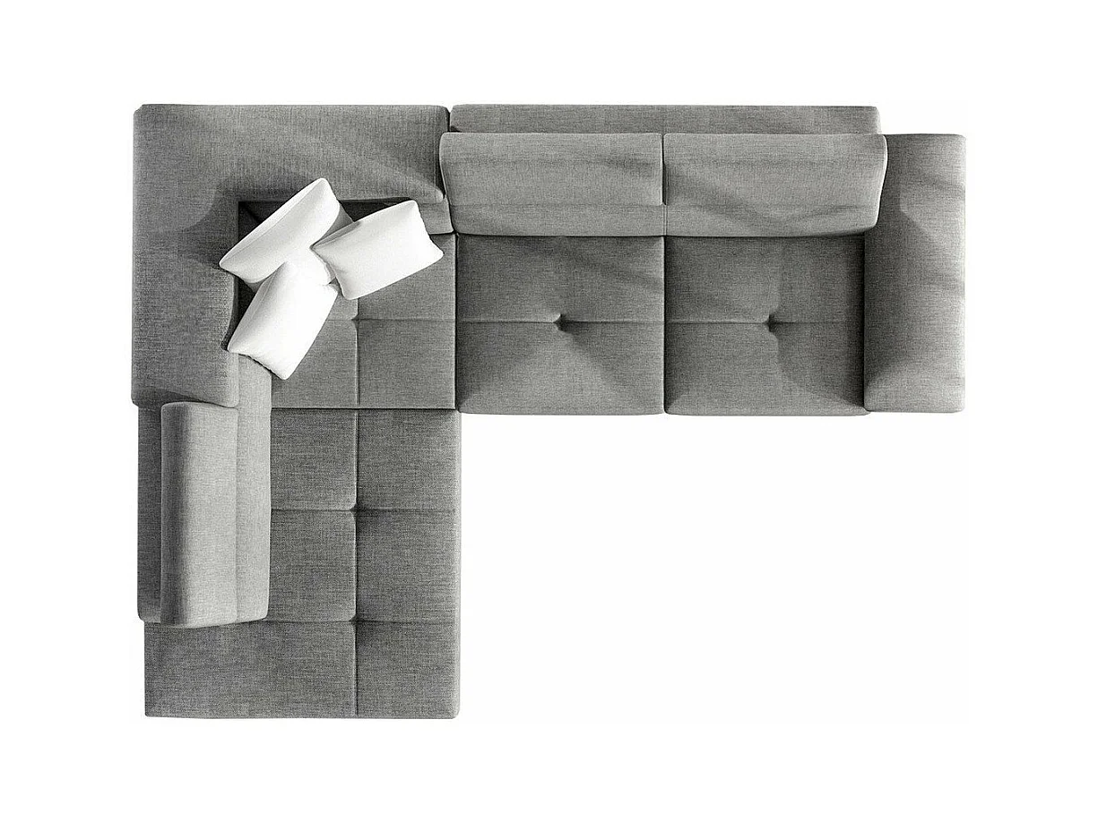 Sofá rinconero Comfivo 290, Gris, Función de descanso, Almacenaje, 270x202x71cm