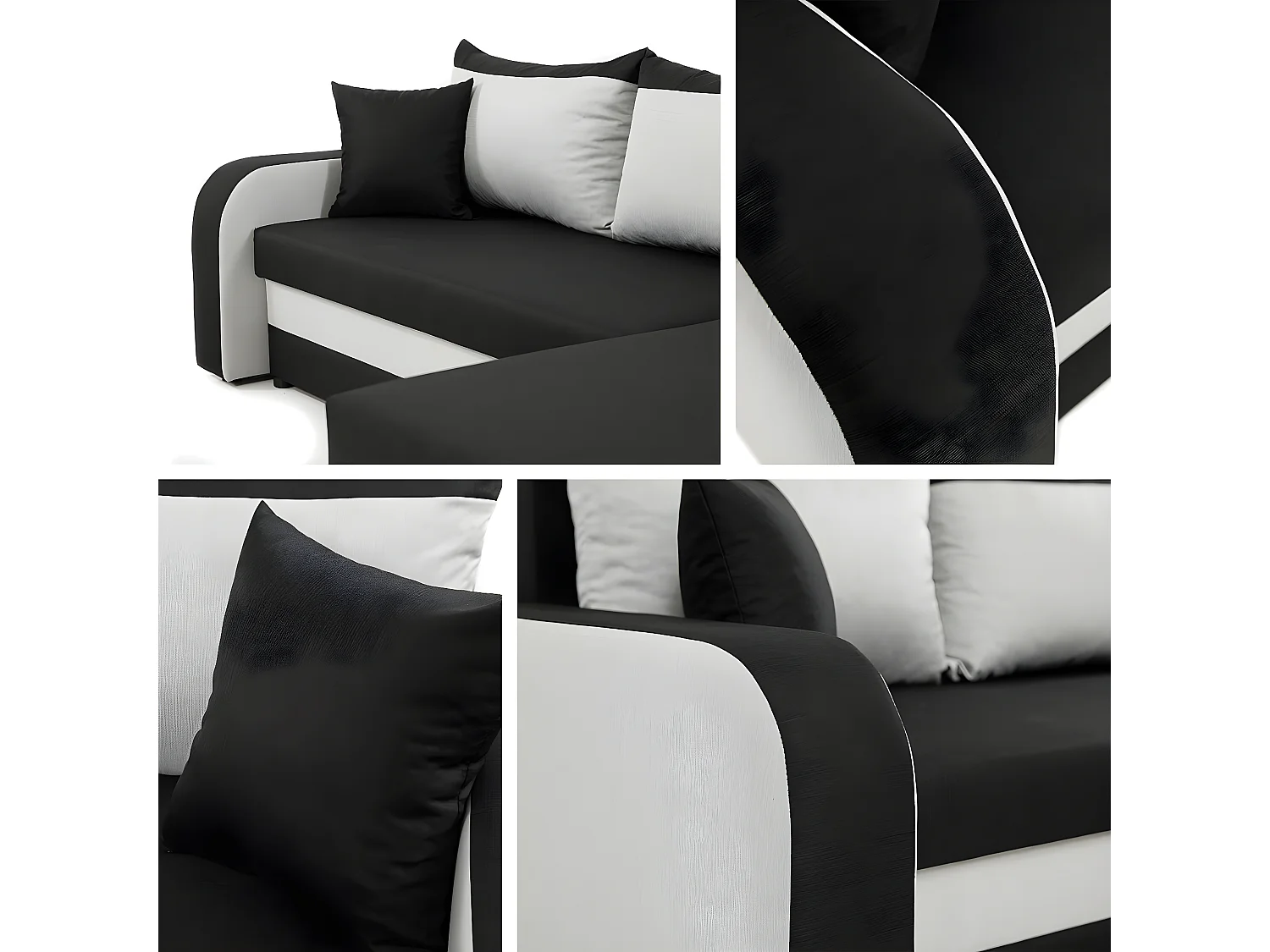 Canapé d'angle Comfivo 135, Marron, Fonction de couchage, Boîte de literie, 238x147x80cm