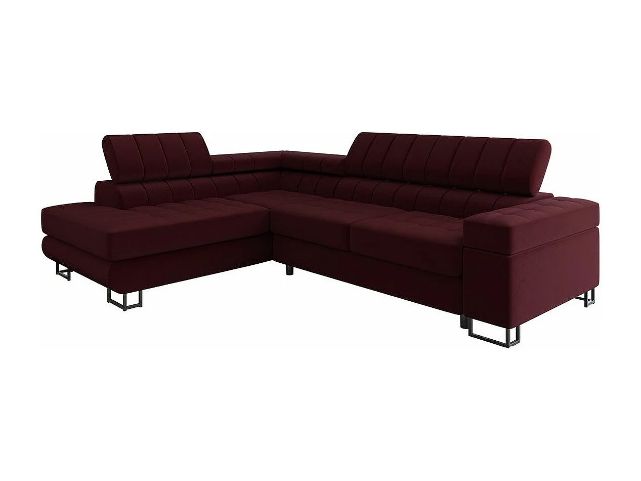 Sofá rinconero Comfivo 247, Púrpura, Función de descanso, Almacenaje, 271x203x71cm