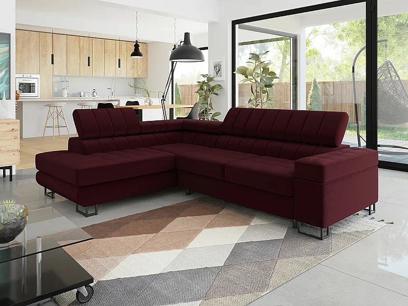 Canapé d'angle Comfivo 247, Pourpre, Disponible, 271x203x71cm