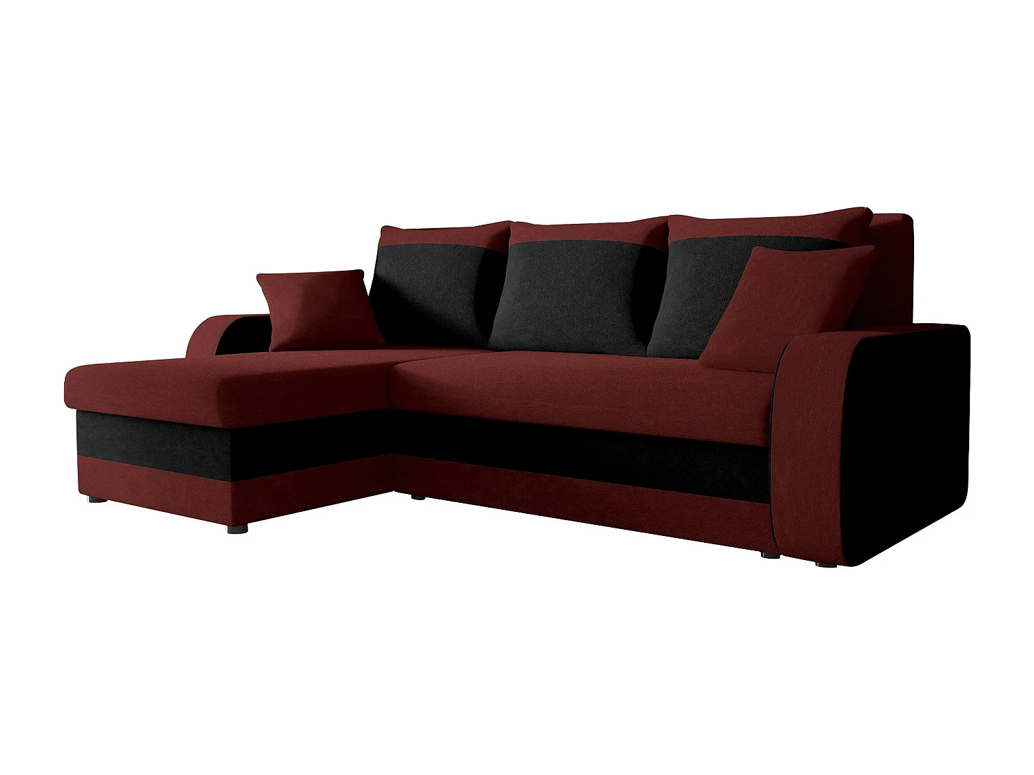 Canapé d'angle Comfivo Melissa I, Pourpre, Disponible, 238x147x80cm