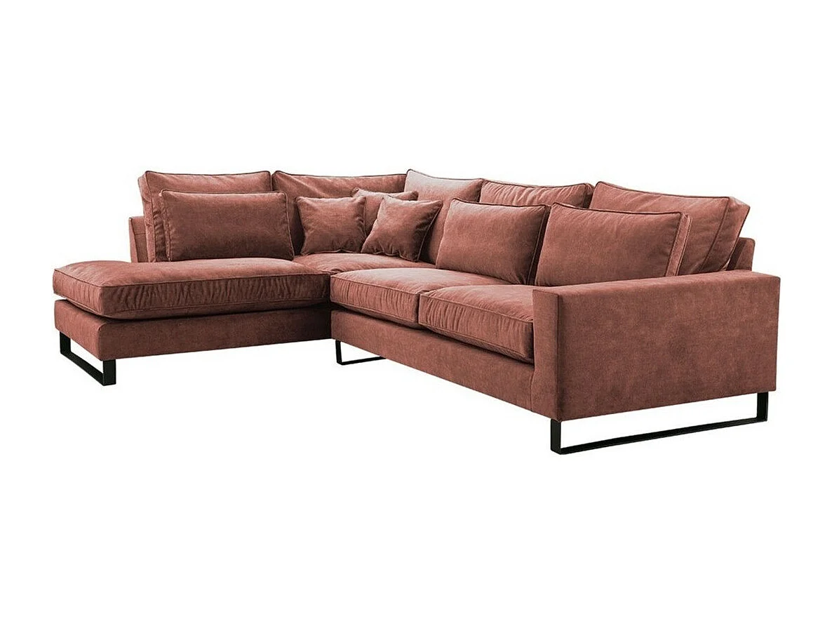 Canapé d'angle Kingsport 111, Rose, 314x224x90cm