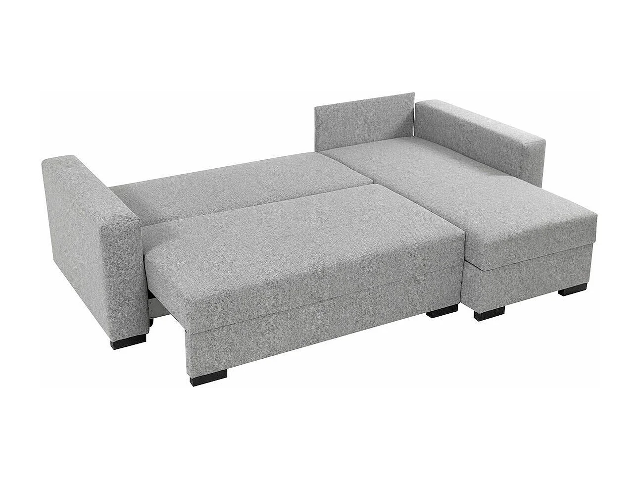 Sofá de canto Columbus 187, Azul, Funcionalidade de dormir, 24x16x9cm