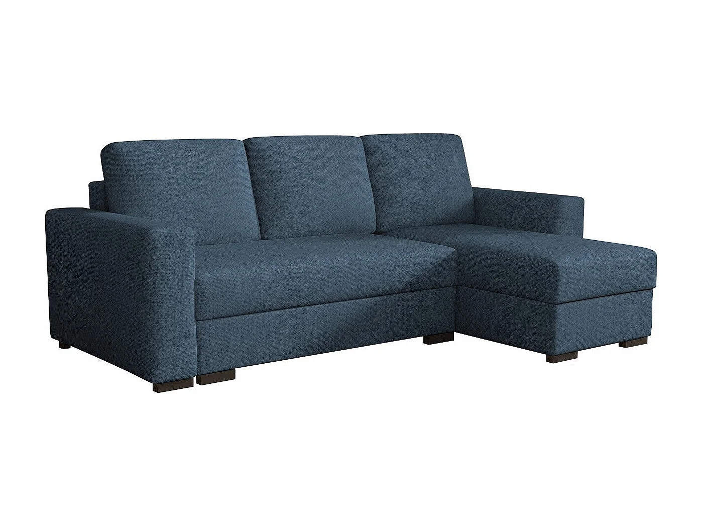 Sofá rinconero Columbus 187, Azul, Función de descanso, Almacenaje, 242x155x88cm