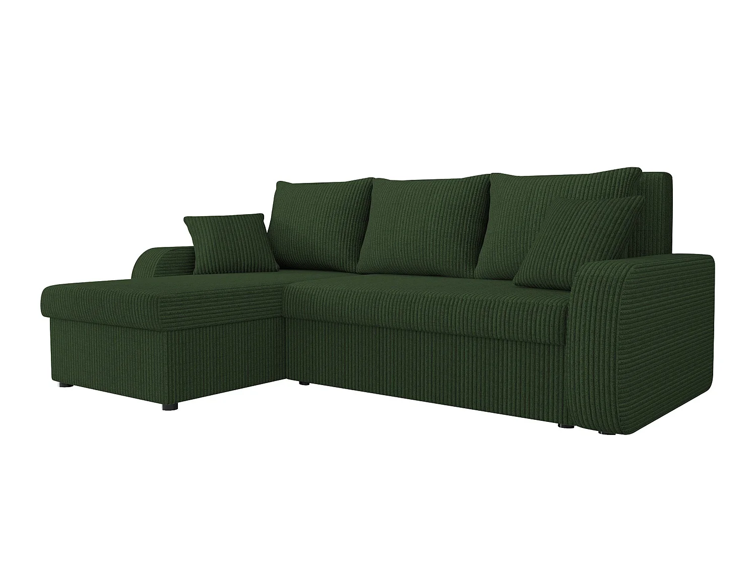 Sofá rinconero Comfivo Melissa I, Verde, Función de descanso