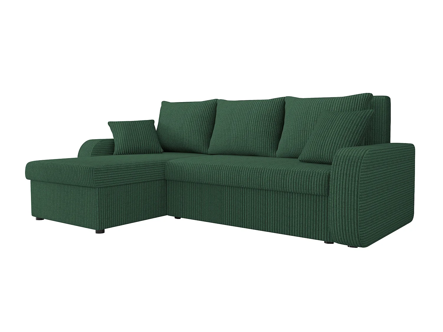 Sofá rinconero Comfivo Melissa I, Verde, Función de descanso
