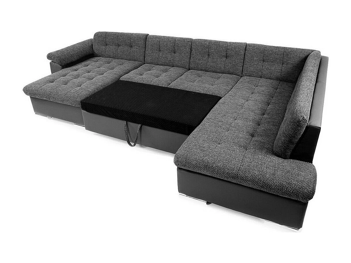 Canapé d'angle Comfivo Gemma, Bleu, Disponible, 348x205x76cm