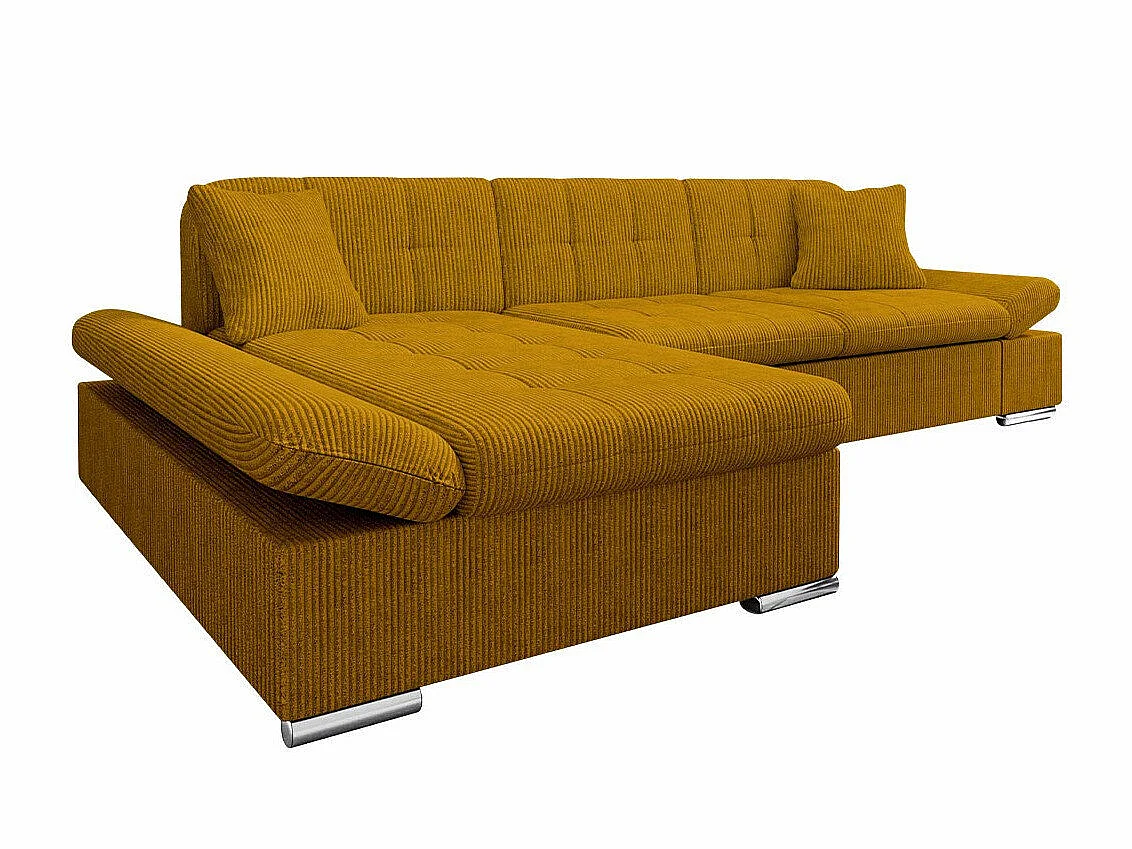Sofá rinconero Comfivo Sanitas I, Amarillo, Función de descanso