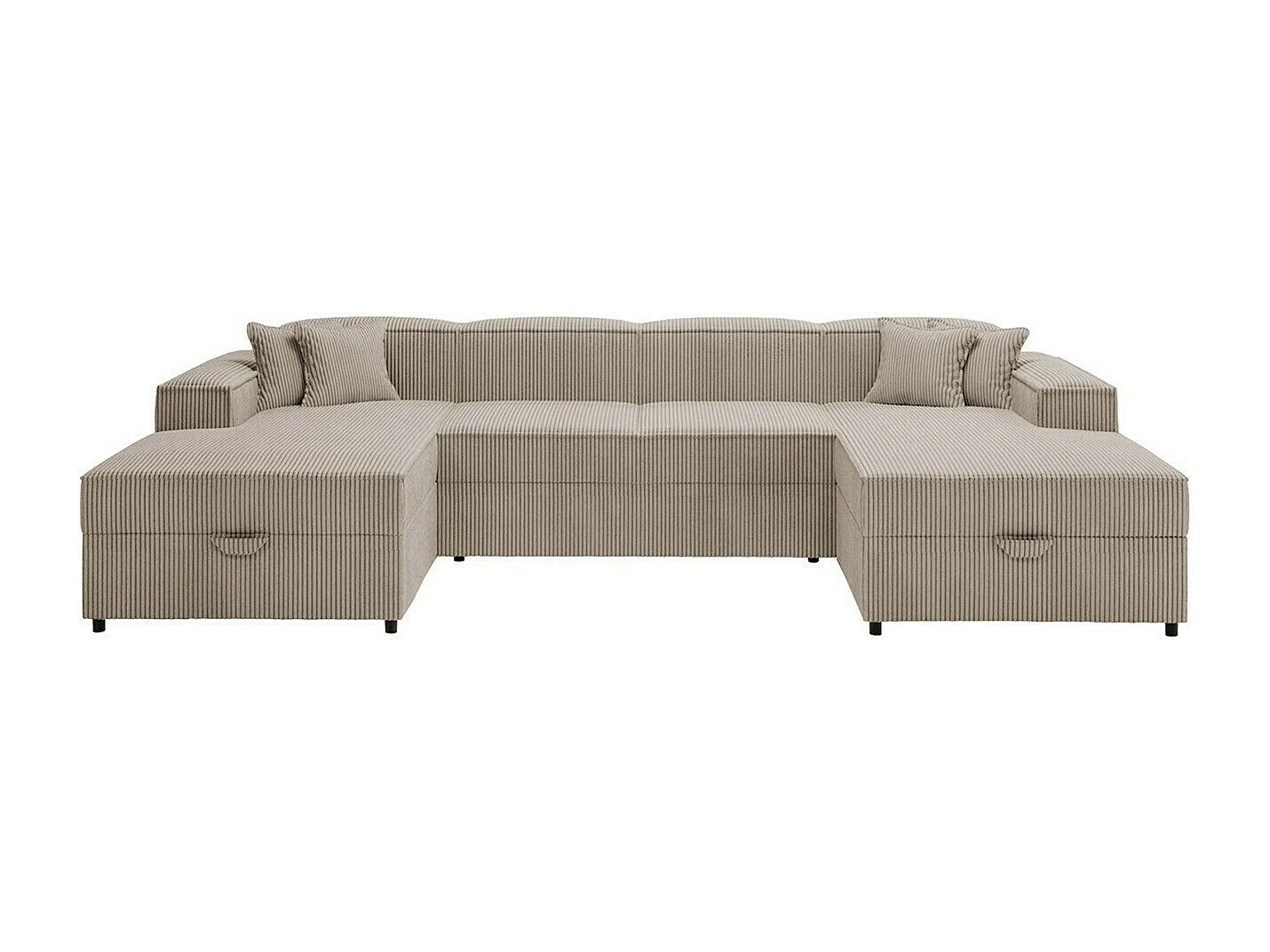 Canapé d'angle Clovis 115, Brun clair, Disponible, 320x166x79cm