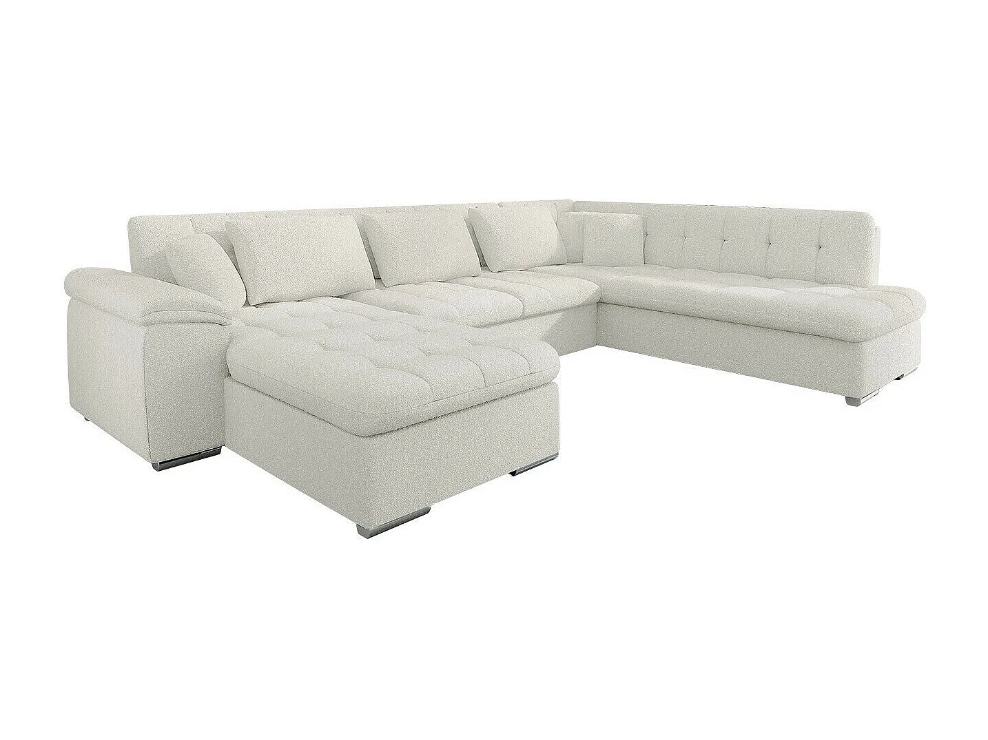 Sofá rinconero Comfivo 180, De color marrón claro, Función de descanso, 348x205x76cm