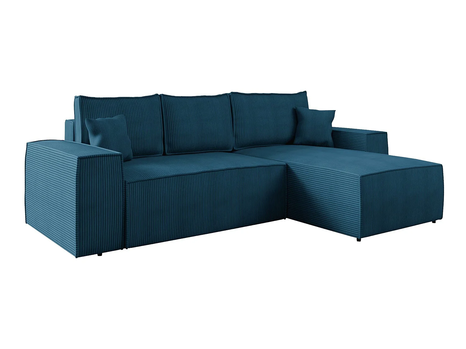 Sofá rinconero Clovis 108, Azul, Función de descanso, Almacenaje