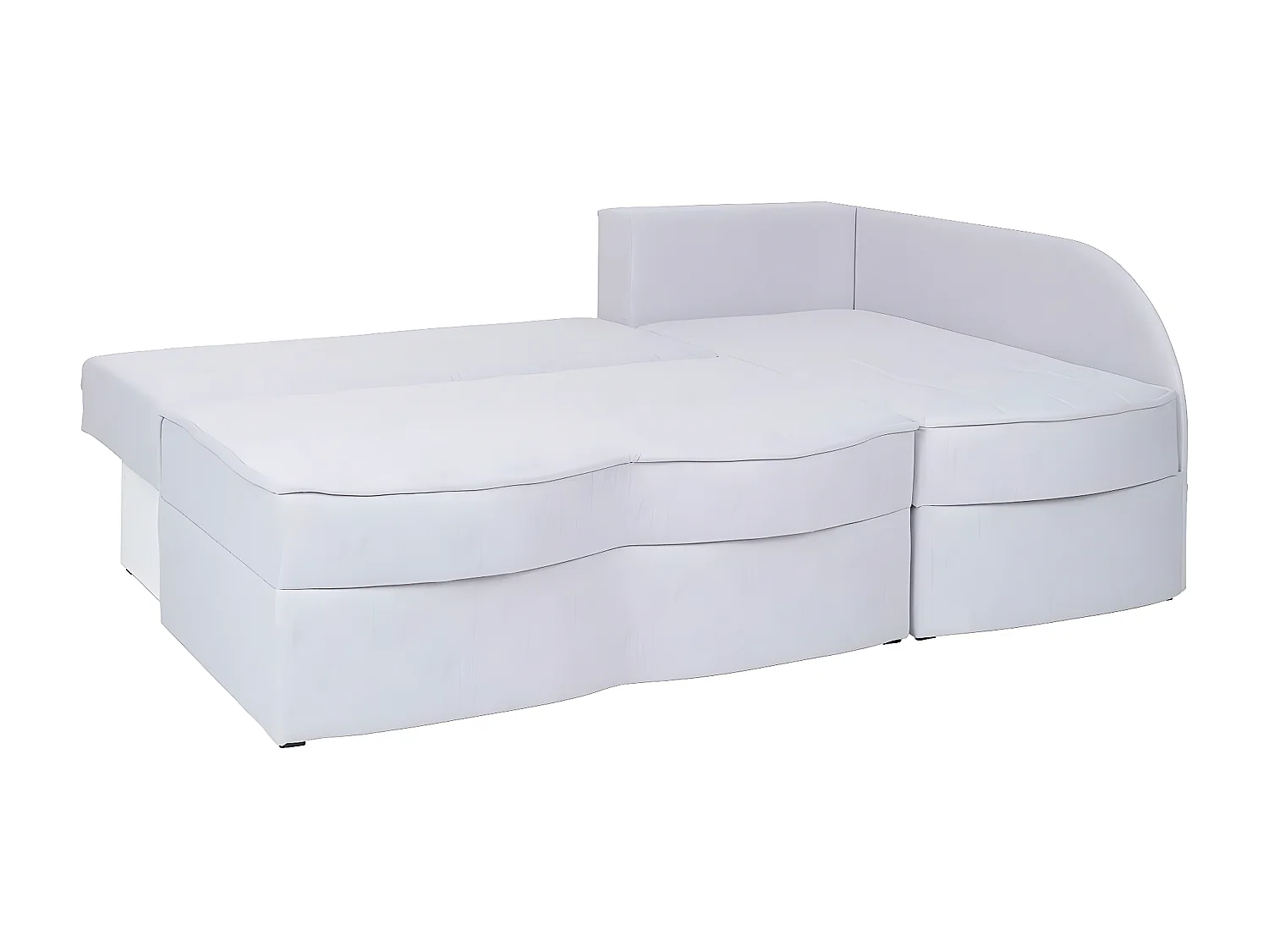 Canapé d'angle Providence 119, Noir, Fonction de couchage, Boîte de literie, 203x143x79cm