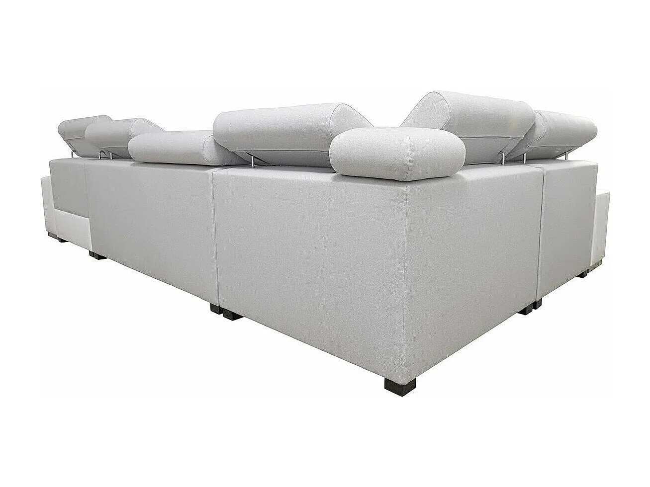 Canapé d'angle Pearland 101, Gris, Disponible, 358x205x80cm