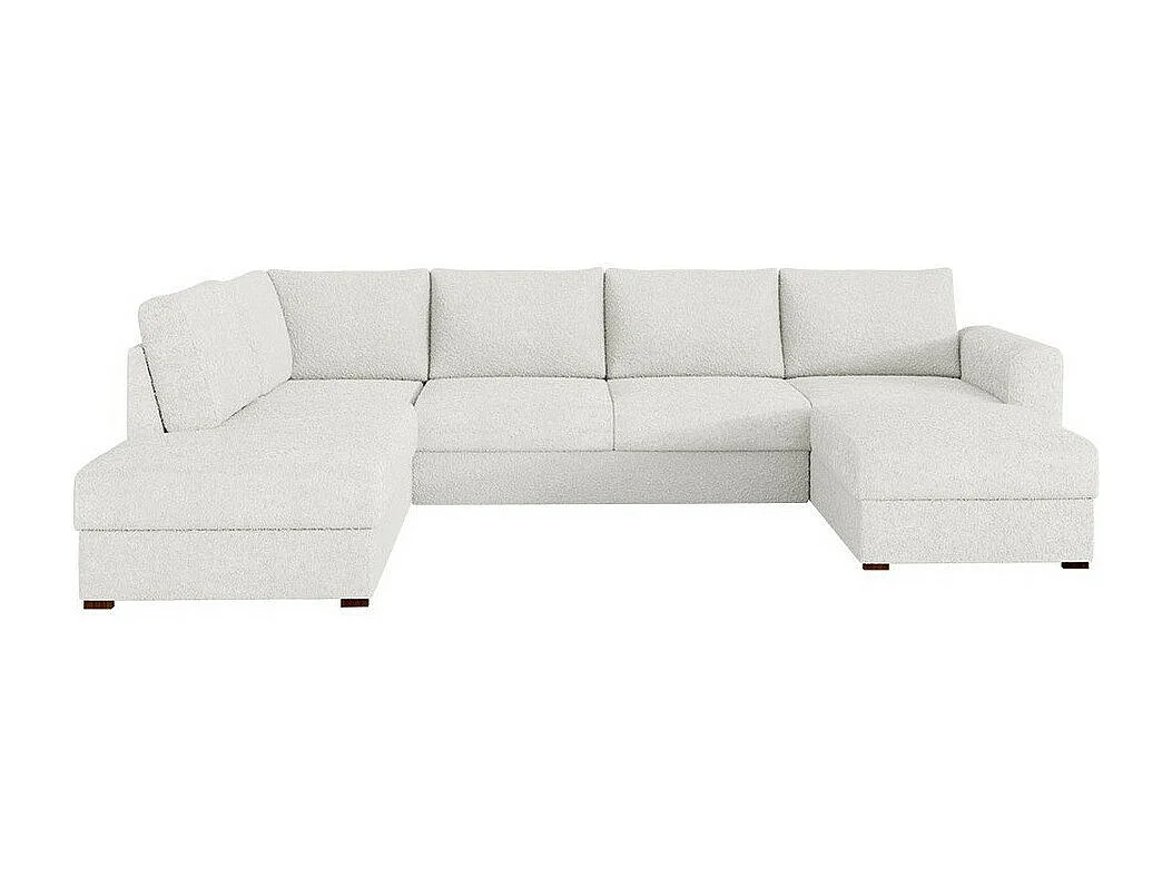 Sofá rinconero Comfivo 261, Blanco, Función de descanso, Almacenaje, 305x188x85cm