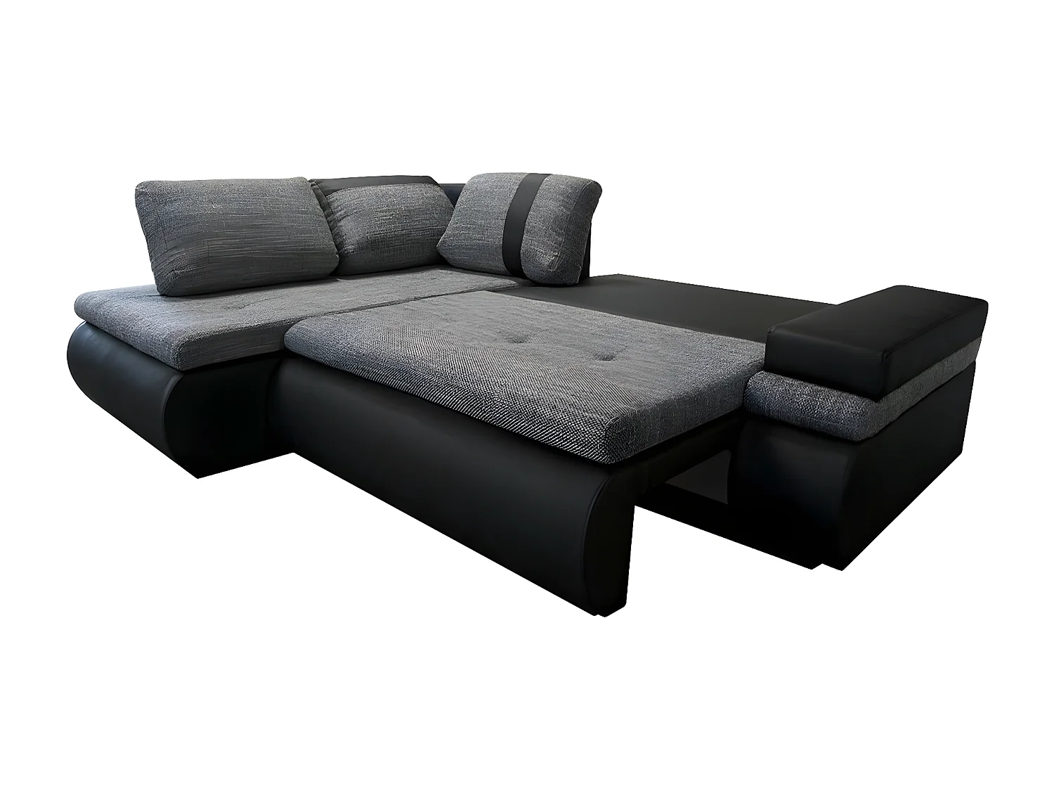 Canapé d'angle Temple 101, Gris, Disponible, 245x182x90cm