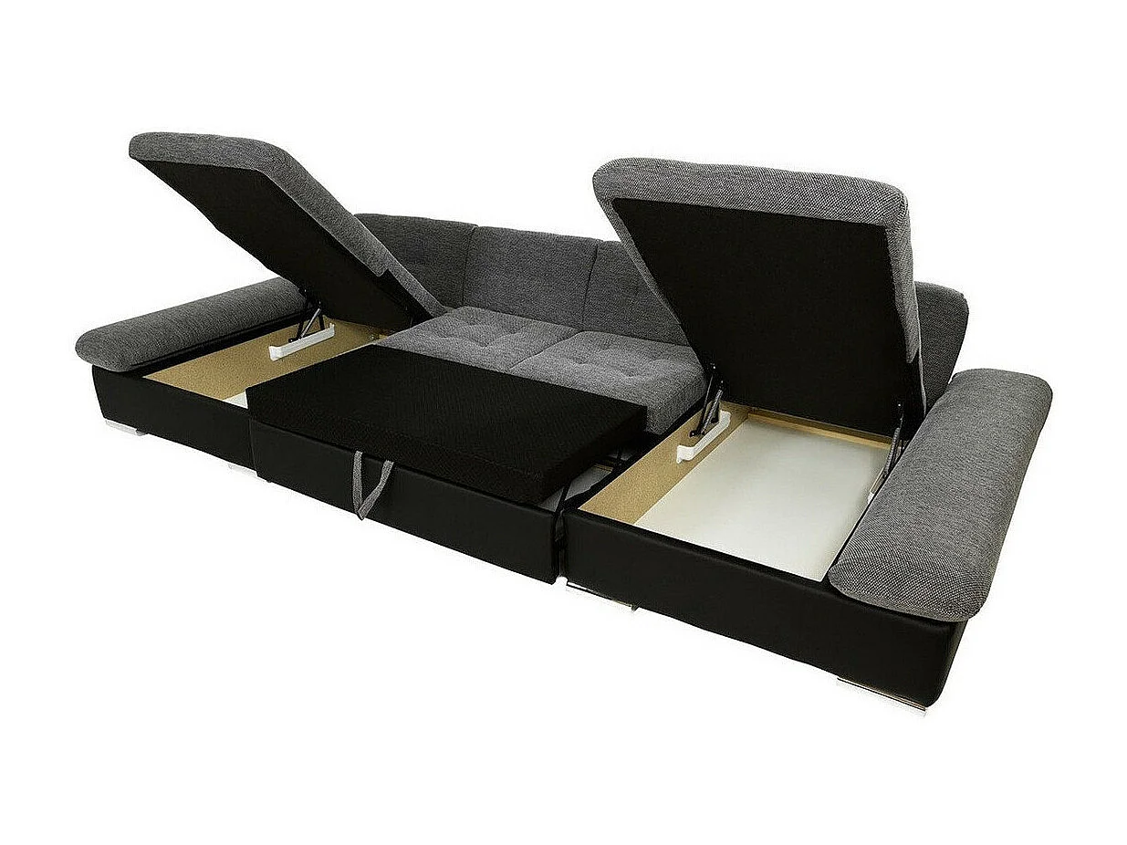 Divano angolare Comfivo 155, Grigio, Con, 360x160x75cm